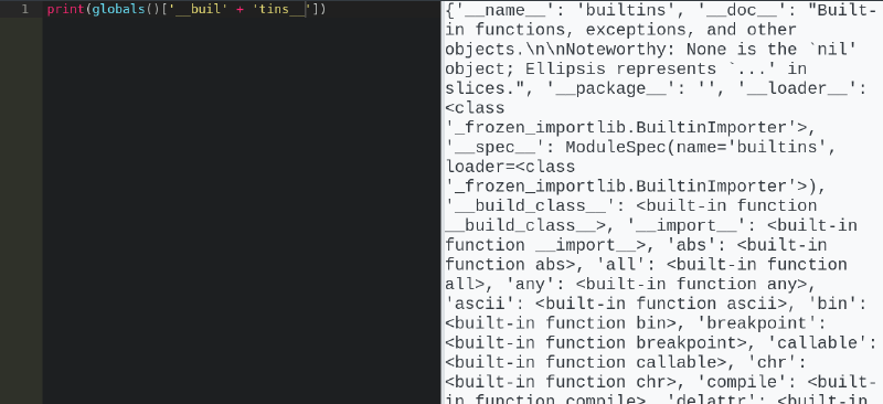 Accessing builtin functions